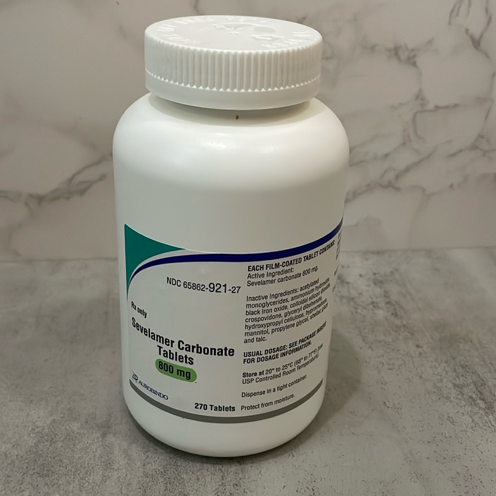 Sevelamer Carbonate Tablets 800 mg - 329 total. Full bottle plus extra